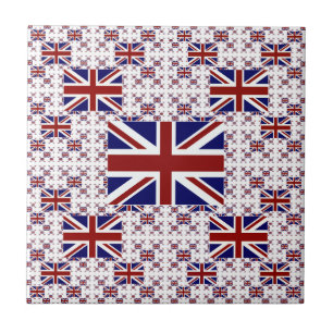 Carreau Drapeau BRITANNIQUE d'Union Jack dans les couches
