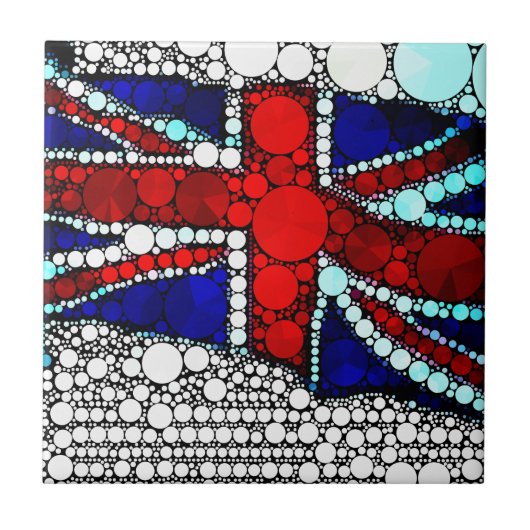 Carreau Drapeau britannique Union Jack moderne (Devant)