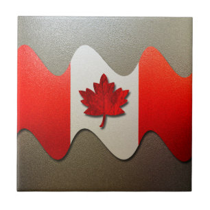 Carreau Drapeau Canada-Chrome par Shirley Taylor