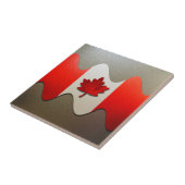 Carreau Drapeau Canada-Chrome par Shirley Taylor (Côté)