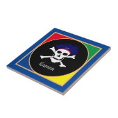 Carreau Drapeau Captain & Pirates - Île aux trésors/enfant (Côté)