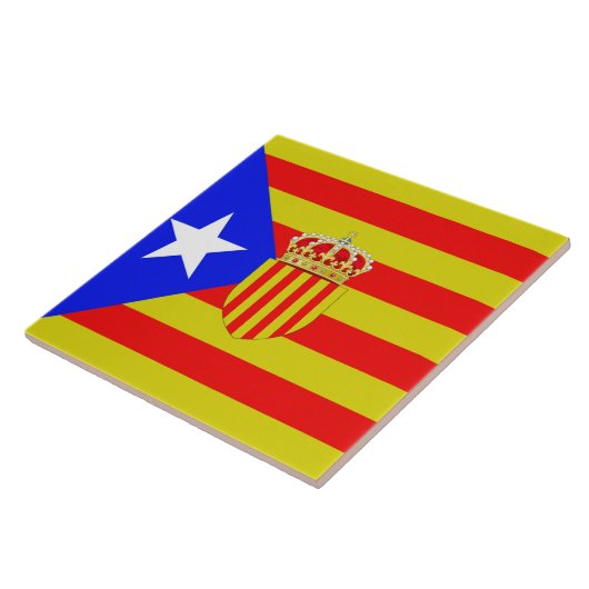 Carreau Drapeau catalan (Côté)