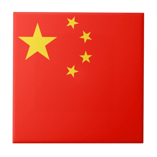 Carreau Drapeau Chine - Haute qualité (Devant)