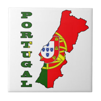 Carreau Drapeau dans la carte du Portugal