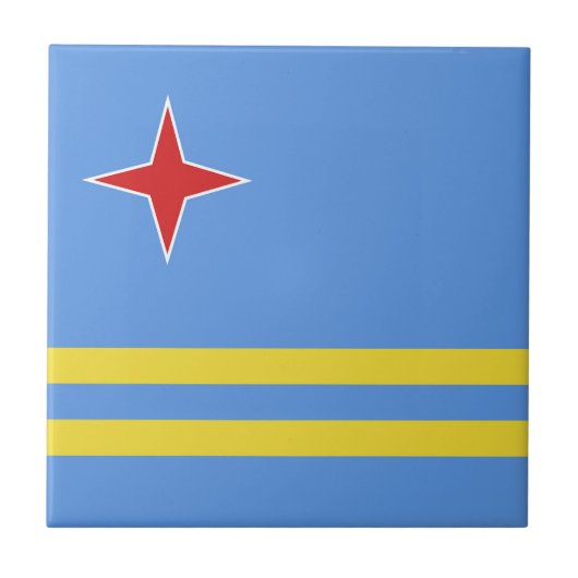 Carreau Drapeau d'Aruba (Devant)