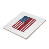 Carreau Drapeau de baseball en détresse design vectoriel v (Côté)