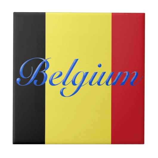 Carreau Drapeau de Belgique (Devant)