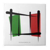 Carreau Drapeau de brosse de l'Italie (Devant)