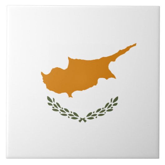 Carreau Drapeau de Chypre (Chypre grecque) (Devant)