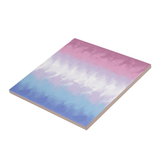 Carreau Drapeau de fierté bigenre abstrait pastel boho moe (Côté)