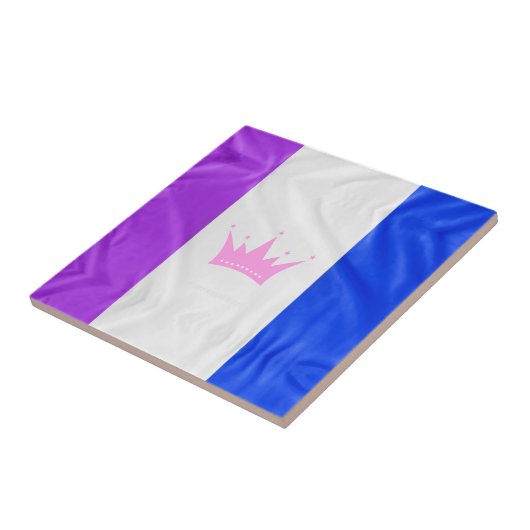 Carreau Drapeau de fierté de la culture drag de SlipperyJo (Côté)