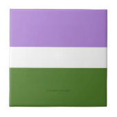 Carreau Drapeau de fierté genderqueer de SlipperyJoe lavan (Devant)
