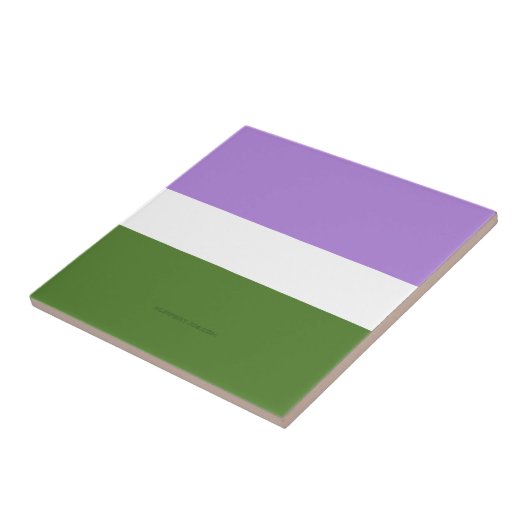 Carreau Drapeau de fierté genderqueer de SlipperyJoe lavan (Côté)
