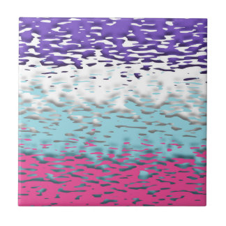 Carreau Drapeau de fierté multisexuel funky trippy ondulé