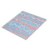 Carreau Drapeau de fierté trans Trippsy Boho Groovy Bandes (Côté)