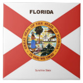 Carreau Drapeau de Floride et Slogan (Devant)