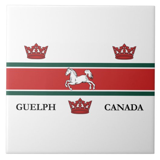Carreau Drapeau de Guelph (Ontario, Canada) (Devant)