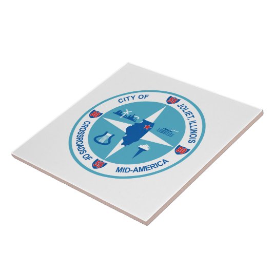 Carreau Drapeau de Joliet (Illinois) (Côté)