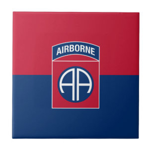 Carreau Drapeau de la 82e division aéroportée vétéran mili