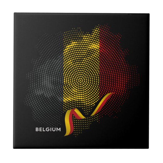 Carreau drapeau de la Belgique (Devant)