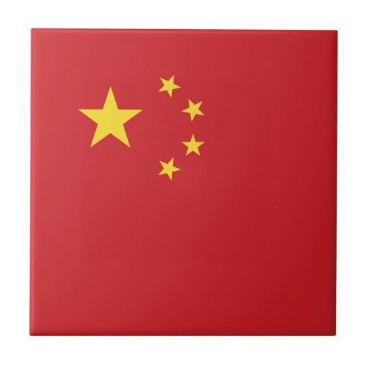 Carreau Drapeau de la Chine (Devant)