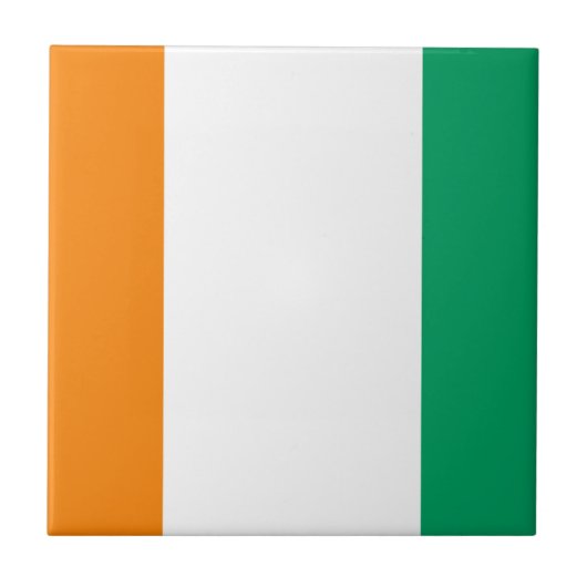 Carreau Drapeau de la Côte d'Ivoire - Drapeau de la Côte d (Devant)