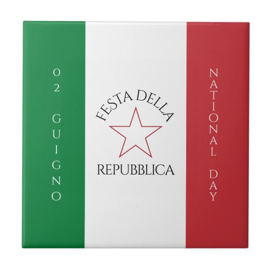 Carreau Drapeau de la Festa della Repubblica (Devant)