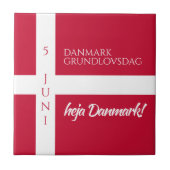 Carreau Drapeau de la fête nationale danoise Danmark Grund (Devant)