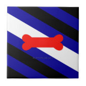 Carreau Drapeau de la fierté de jeu de chiots de SlipperyJ (Devant)