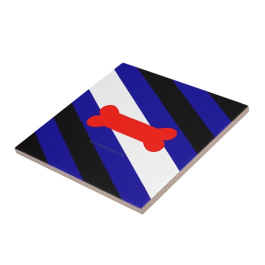 Carreau Drapeau de la fierté de jeu de chiots de SlipperyJ (Côté)