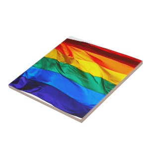 Carreau Drapeau de la fierté gay de SlipperyJoe's flottant