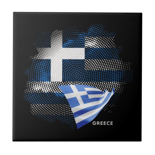 Carreau Drapeau de la Grèce (Devant)