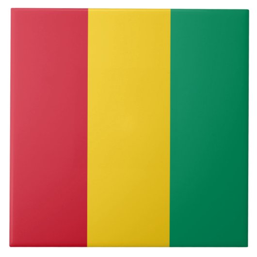 Carreau Drapeau de la Guinée (pays africain) (Devant)