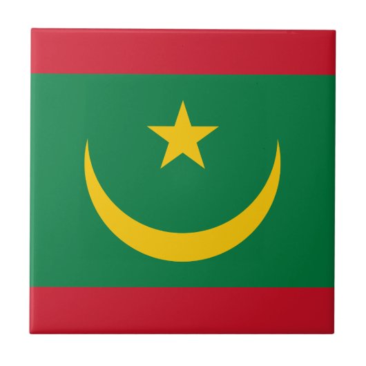 Carreau Drapeau de la Mauritanie (Devant)