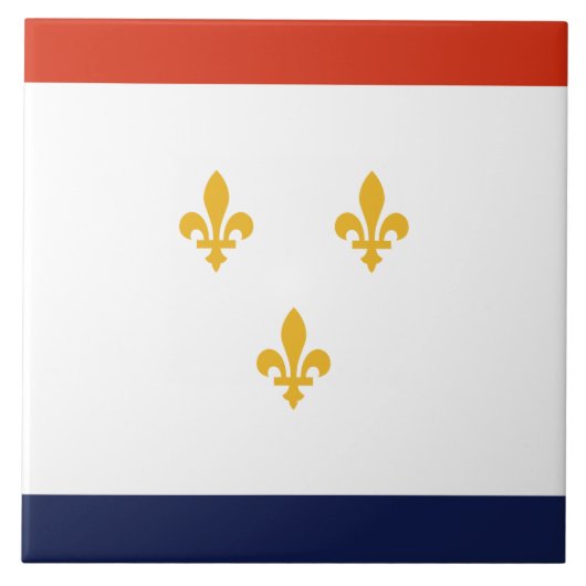 Carreau Drapeau de la Nouvelle-Orléans (Louisiane, États-U (Devant)