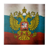 Carreau Drapeau de la Russie qui flotte (Devant)
