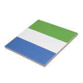 Carreau drapeau de la Sierra Leone (Côté)