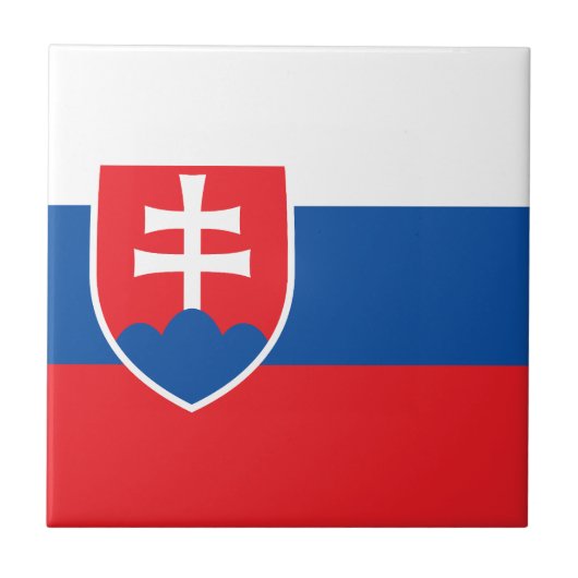 Carreau Drapeau de la Slovaquie (Devant)