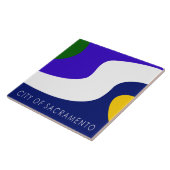 Carreau Drapeau de la ville de Sacramento (Côté)