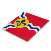 Carreau Drapeau de la ville de Saint-Louis (Côté)