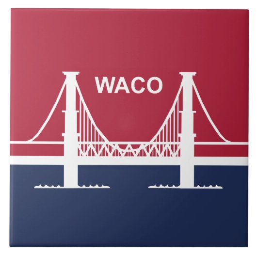 Carreau Drapeau de la ville de Waco (Texas, USA) (Devant)