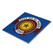 Carreau Drapeau de la ville d'El Paso (Côté)