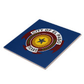 Carreau Drapeau de la ville d'El Paso (Texas) (Côté)