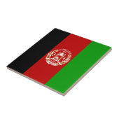 Carreau Drapeau de l'Afghanistan patriotique (Côté)