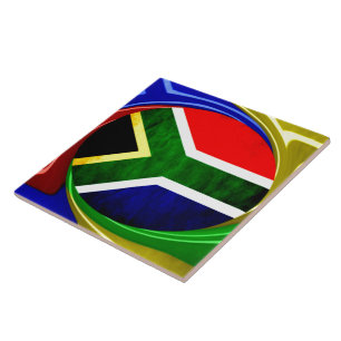 Carreau Drapeau de l'Afrique du Sud : Motif dynamique en s