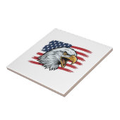 Carreau Drapeau de l'aigle patriotique Conception de vecte (Côté)