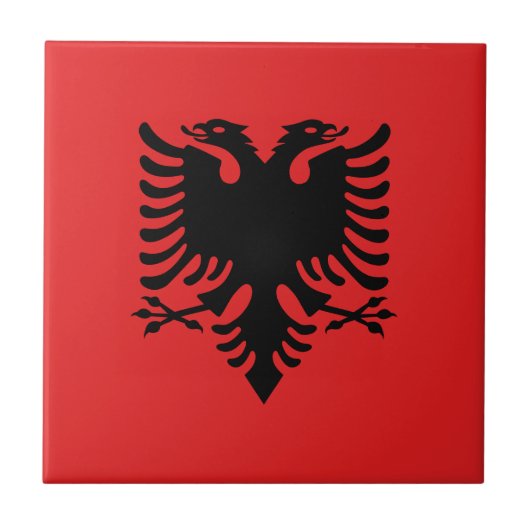 Carreau Drapeau de l'Albanie (Devant)