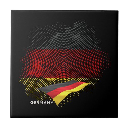 Carreau Drapeau de l'Allemagne (Devant)