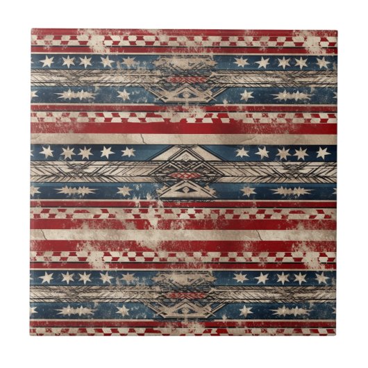 Carreau Drapeau de l'Amérique occidentale (Devant)