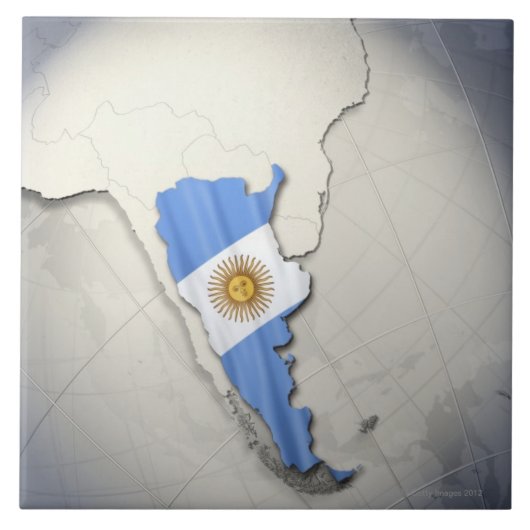 Carreau Drapeau de l'Argentine (Devant)